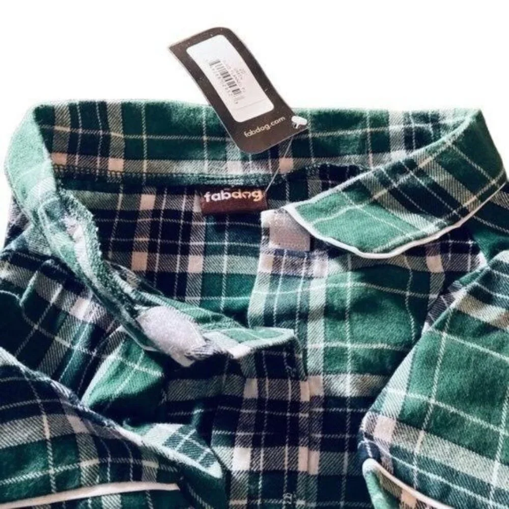 FabDog Plaid Pajamas Puppy Dog 20